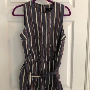 Mossimo blue, white and red striped romper NWT